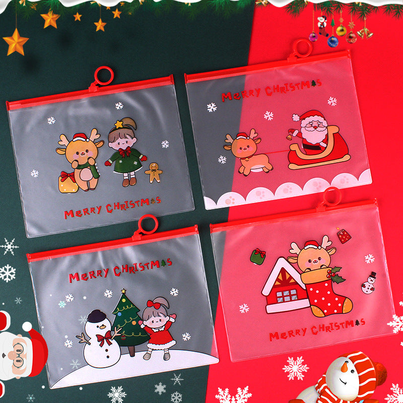 Wholesale Christmas Gift Pull PVC Chain Bag File Bag
